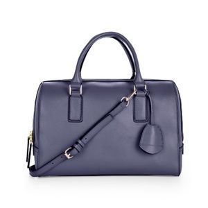 NWOT Edie Day Bowler Purple Leather Satchel